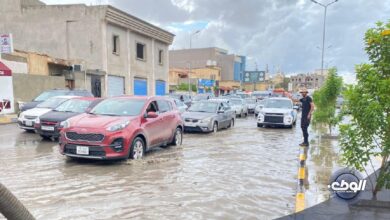 غرق الشوارع في عين زارة